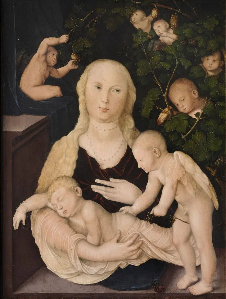 Vierge à la treille - Hans Baldung Grien image 1 copie de tableau peinte à la main