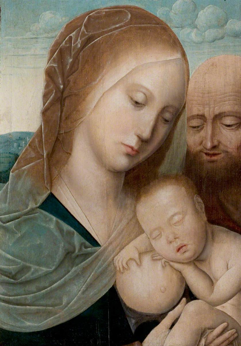 Дева с младенцем и святой Иосиф - Joos van Cleve