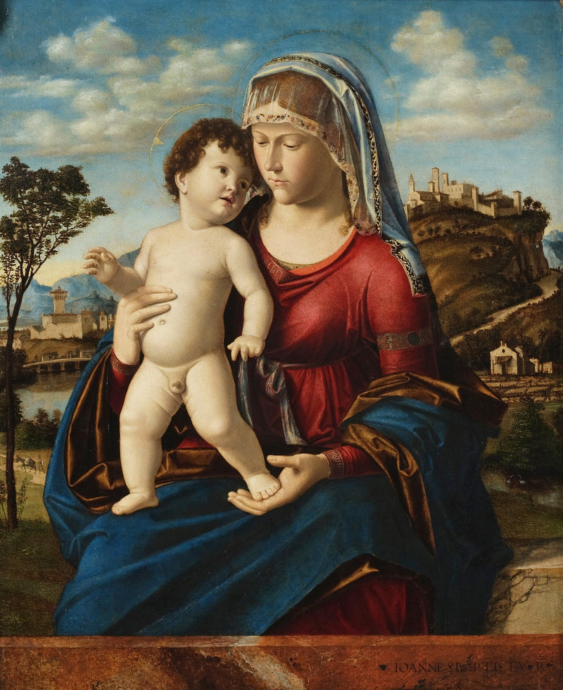 Дева с младенцем в пейзаже - Cima da Conegliano