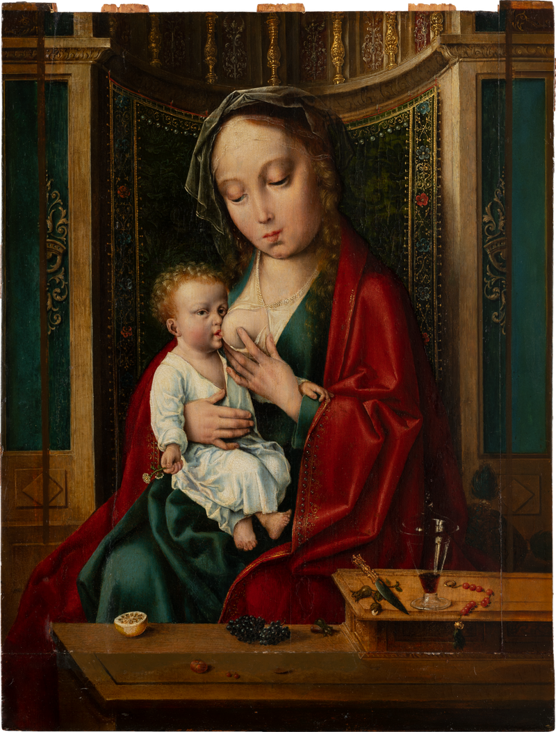 Дева Мария с Младенцем в нише - Joos van Cleve