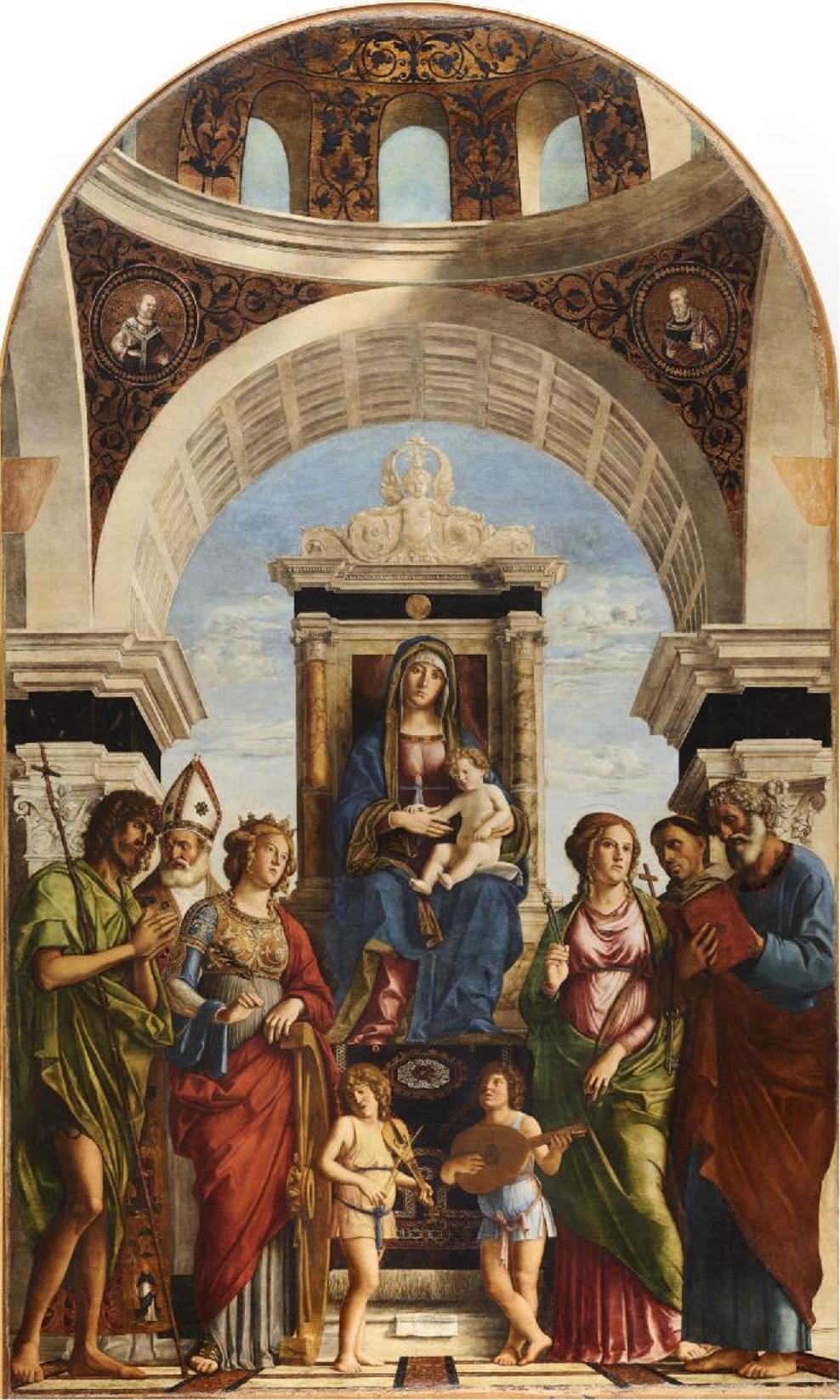 Vierge à l’Enfant entourée de saints et d’anges - Cima da Conegliano - Alpha Reproduction