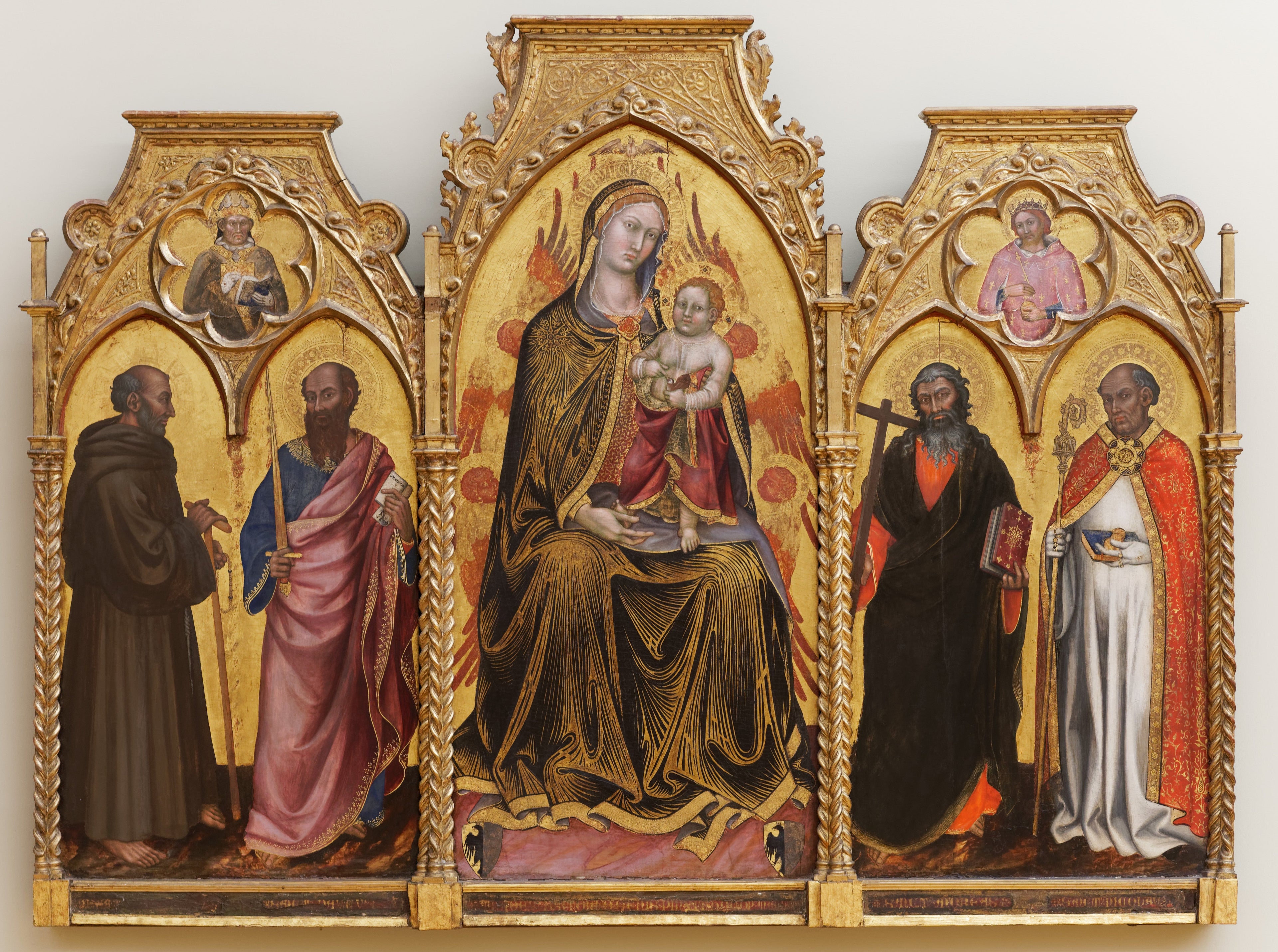 Vierge à l’enfant entre les saints Gérard Paul André et Nicolas - Taddeo di Bartolo - Alpha Reproduction