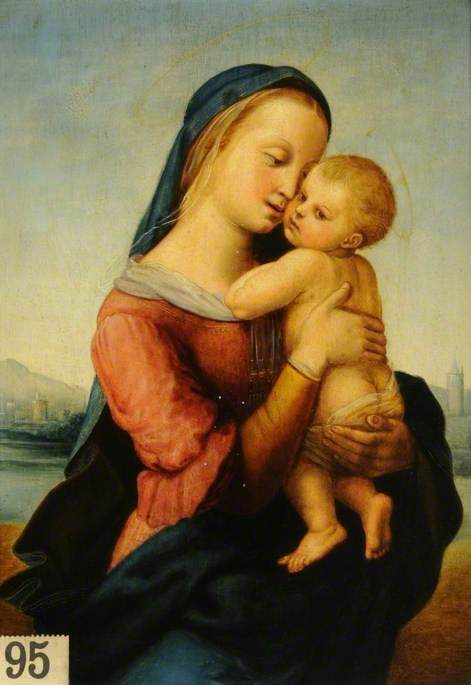 Reproduction du tableau « Vierge à l'Enfant - Raphaël Sanzio » par Alpha Reproduction en peinture à l’huile