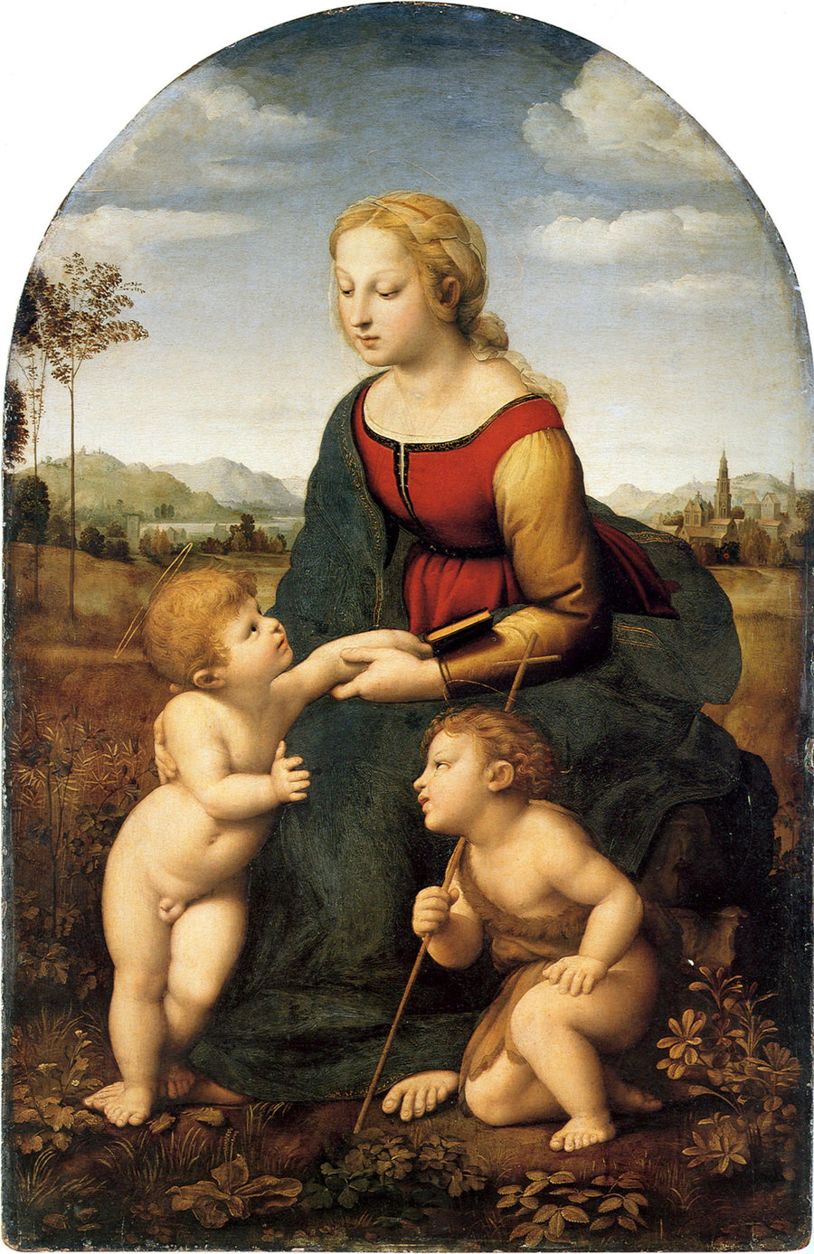 La Vierge à l'Enfant avec l'Enfant Saint Jean-Baptiste (La belle jardinière) - Raphaël Sanzio