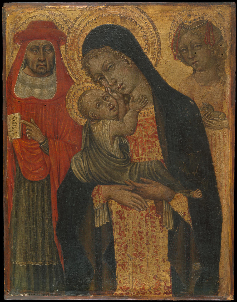 Vierge à l'Enfant avec les saints Jérôme et Agnès - Giovanni di Paolo (Giovanni di Paolo di Grazia)