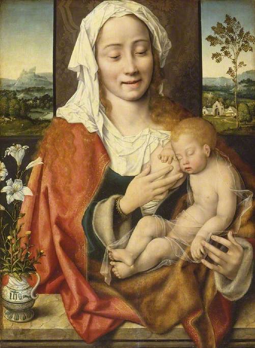 Дева и Младенец - Joos van Cleve