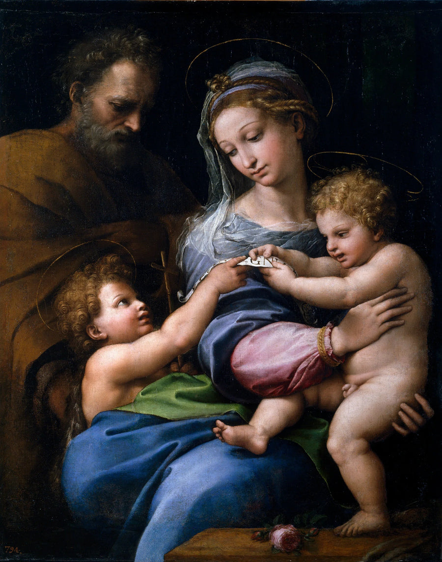 La Vierge à la rose de Raphaël – reproduction peinture à l’huile sur toile