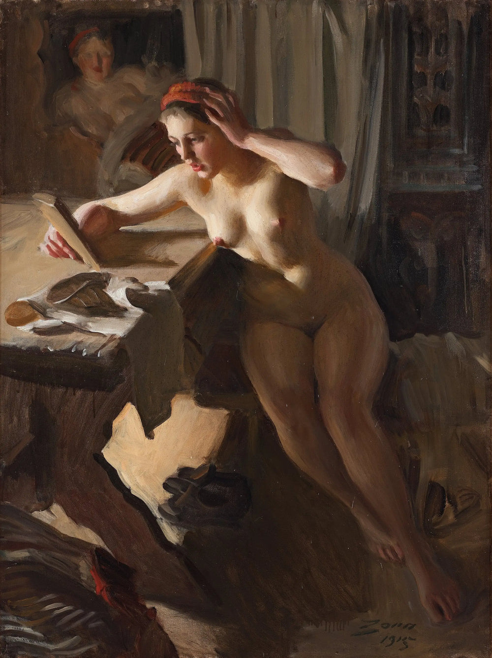 Vieux miroir - Anders Zorn - Alpha Reproduction