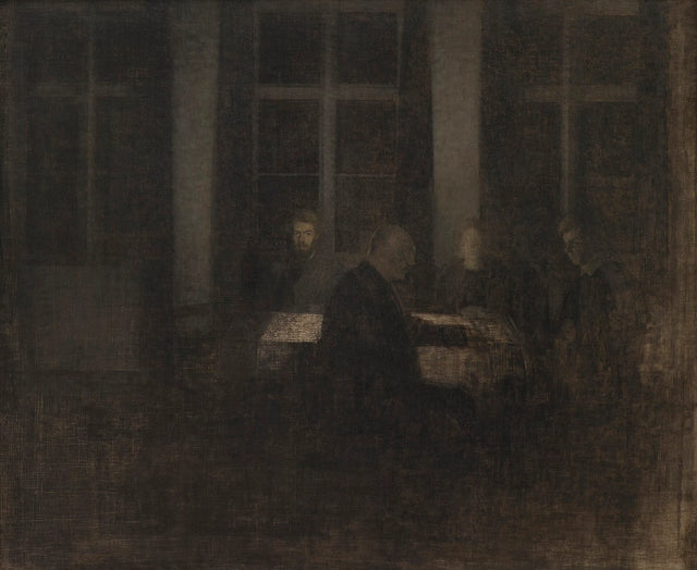 Soir dans le salon - Vilhelm Hammershøi