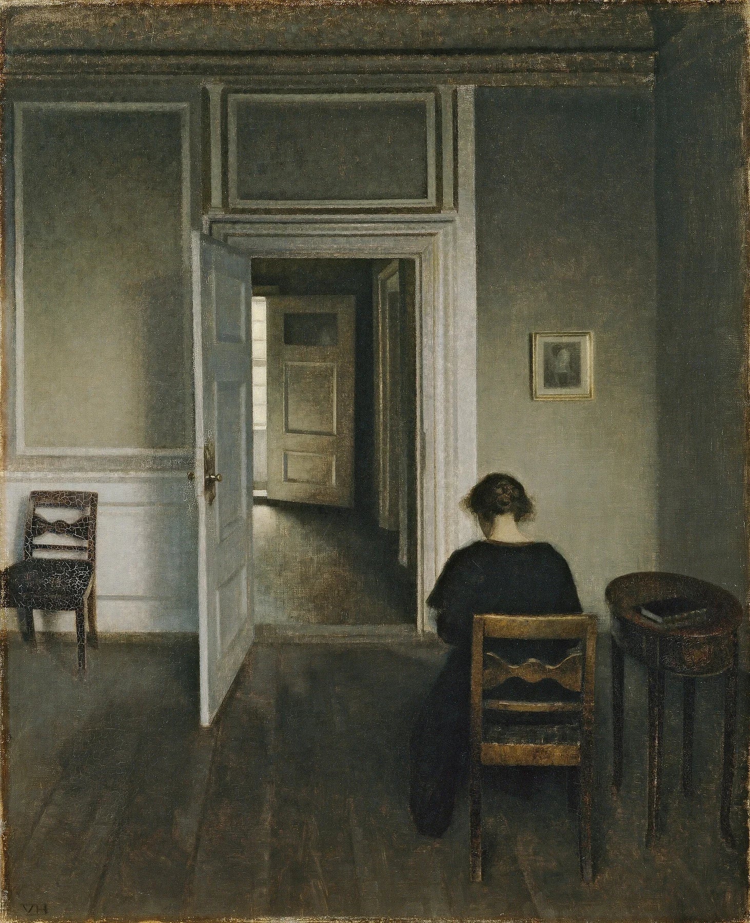 Intérieur, Strandgade 30, 1906, peinture de Vilhelm Hammershøi