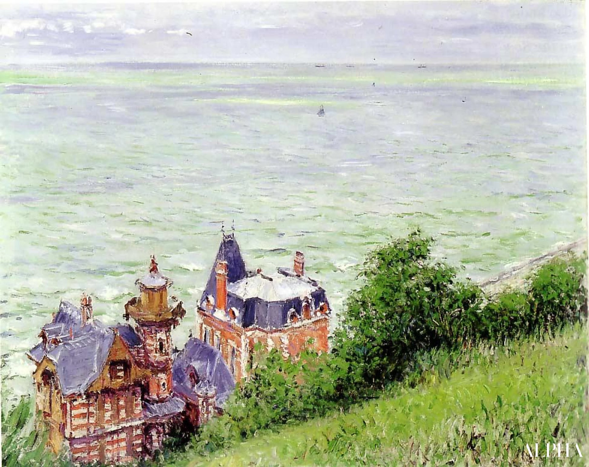 Villas à Trouville - Caillebotte - Reproductions de tableaux et peintures haut de gamme