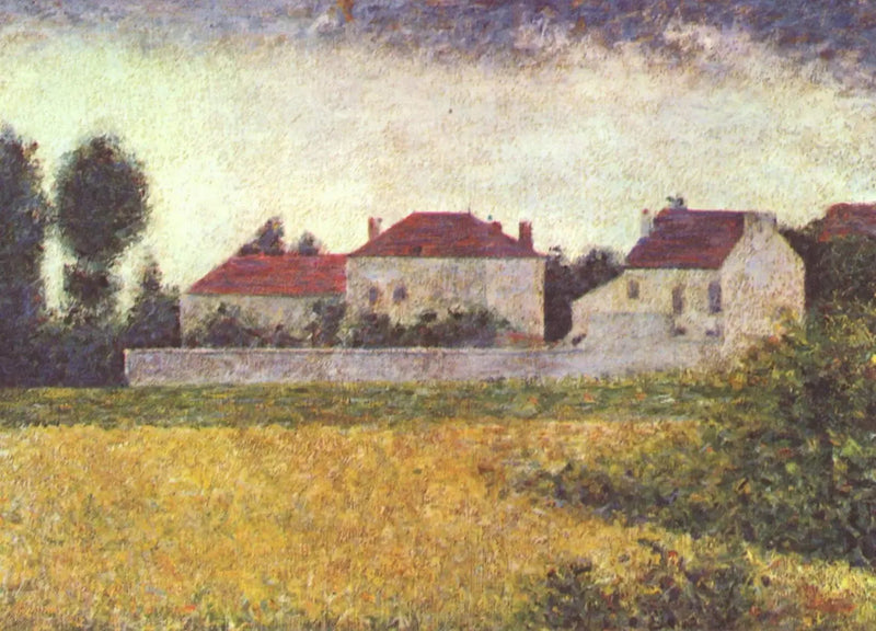 Город Аврэй, белые дома - Жорж Сёра