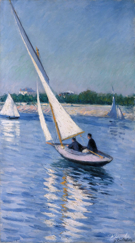 Voiliers sur la Seine à Argenteuil, 1893 - Caillebotte - Reproductions de tableaux et peintures haut de gamme