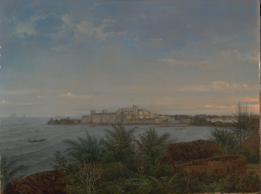 Vue du château hollandais d'Elmina sur la Gold Coast - Willem (II) Troost