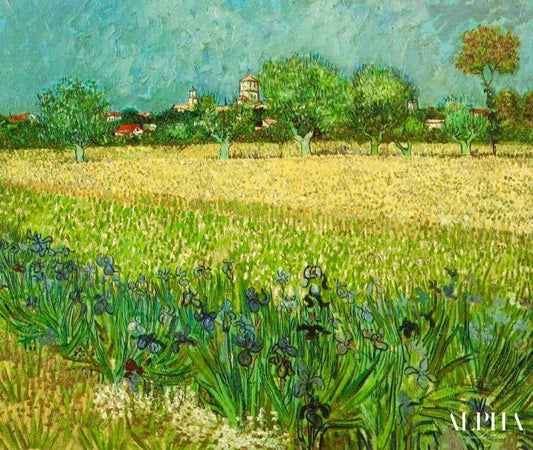 Vue d'Arles avec iris - Van Gogh - Reproductions de tableaux et peintures haut de gamme