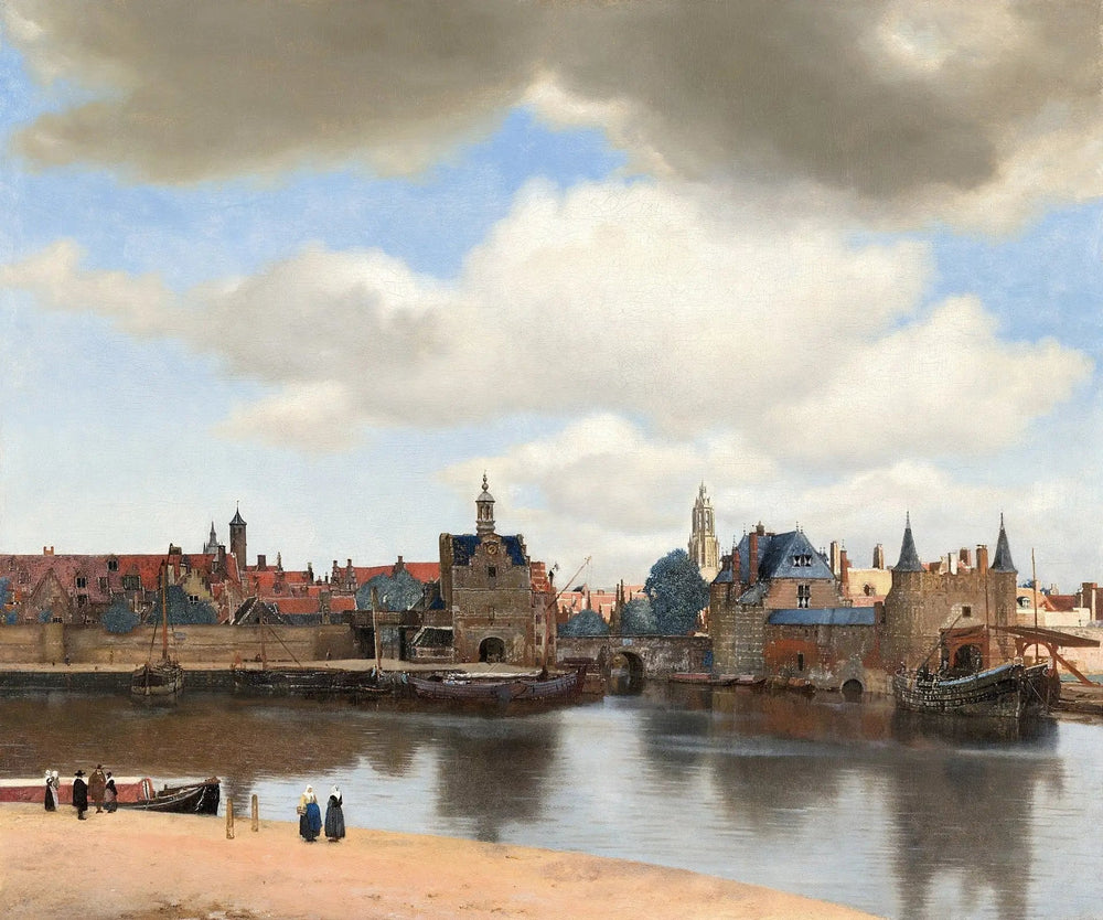 Vue de Delft - Johannes Vermeer image 1 copie peinte à la main à l’huile
