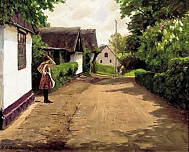 Vue de Gundsømagle un jour d’été. - H. A. Brendekilde - Alpha Reproduction