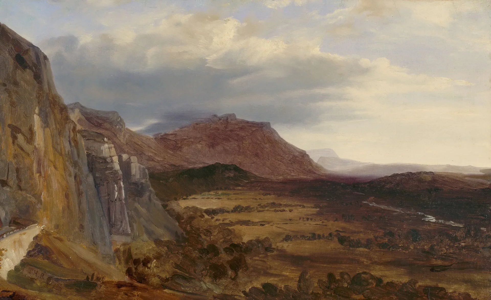 Vue de Salève, près de Genève - Théodore Rousseau image 1 copie de tableau peinte à la main