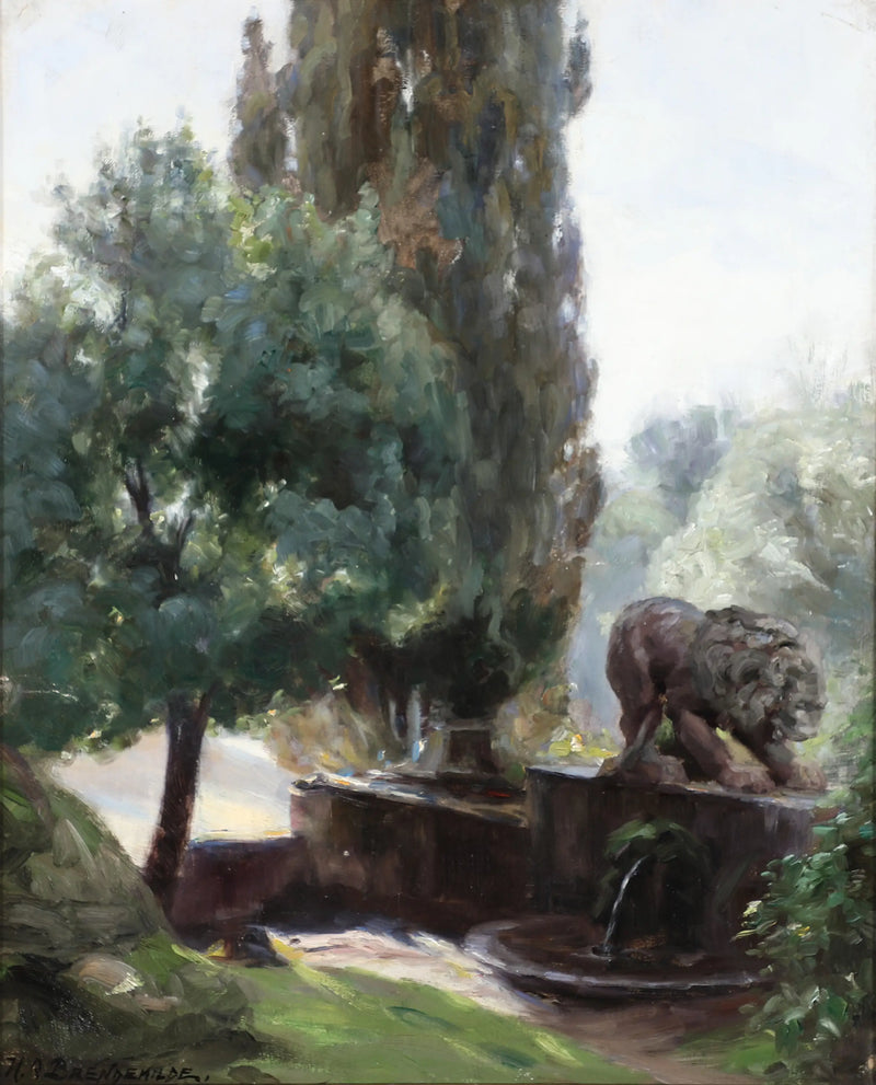 Вид с садов Виллы Боргезе. - H. A. Brendekilde