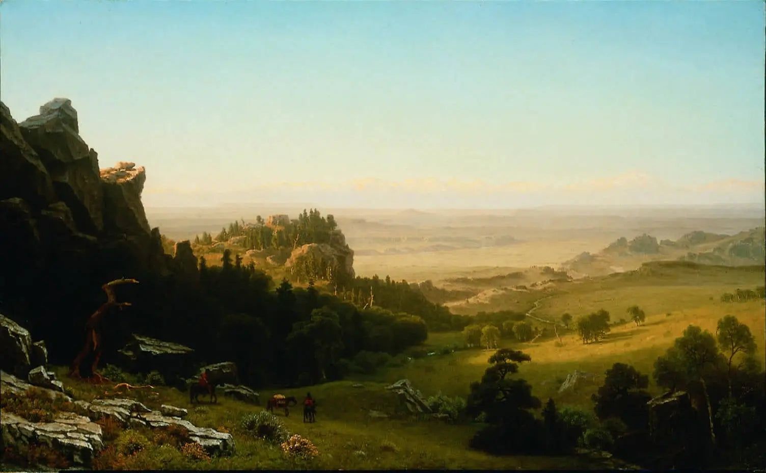 Vue depuis les montagnes de Wind River Wyoming - Albert Bierstadt - Alpha Reproduction