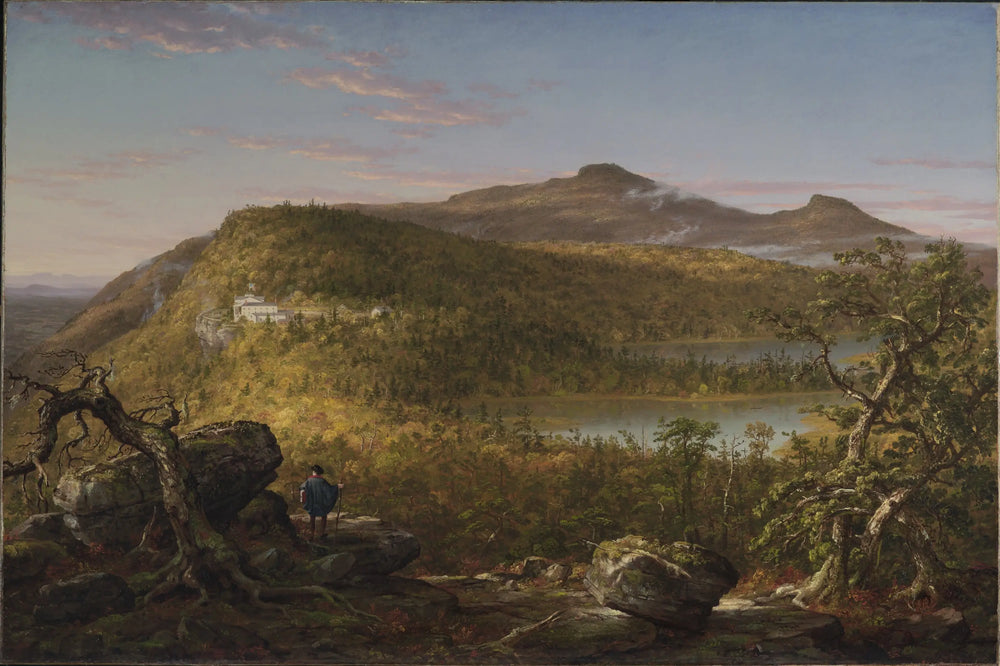 Vue des deux lacs et de Mountain House montagnes Catskill matin - Thomas Cole - Alpha Reproduction