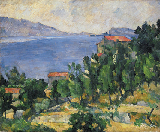 Vue du Mont Marseilleveyre et de l'île de Maire, c.1882 - Paul Cézanne - Reproductions de tableaux et peintures haut de gamme