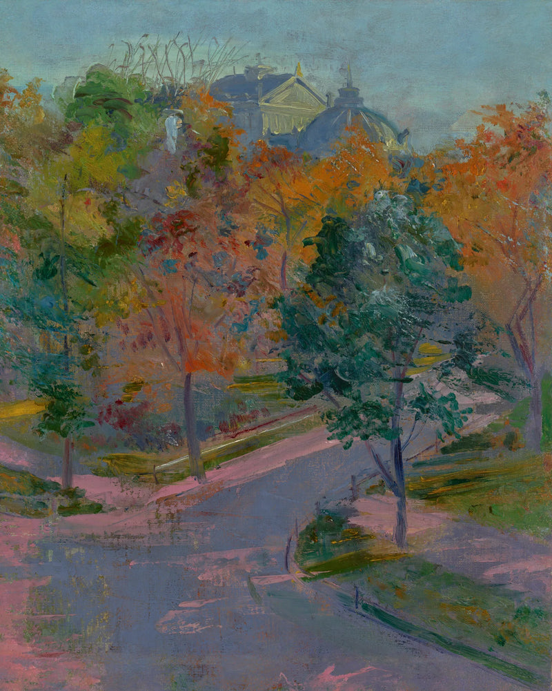Vue du Théâtre municipal de Cracovie depuis la rue Zacisze - Stanisław Wyspiański