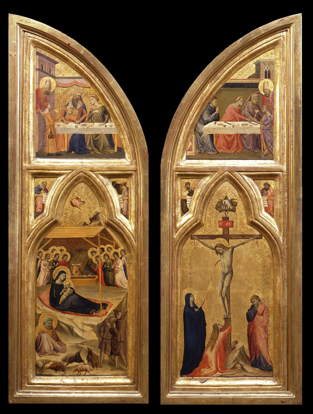 Vue intérieure des volets du triptyque - Taddeo Gaddi - Alpha Reproduction
