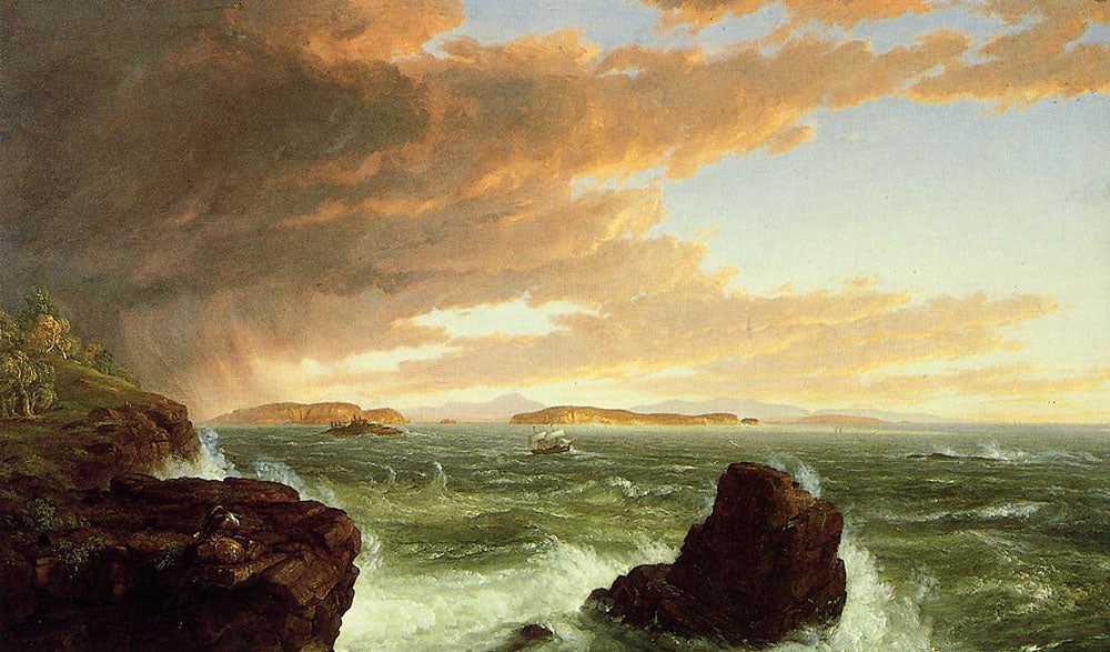 Vue sur la baie Frenchman depuis l’île du Mont Désert après une bourrasque - Thomas Cole - Alpha Reproduction