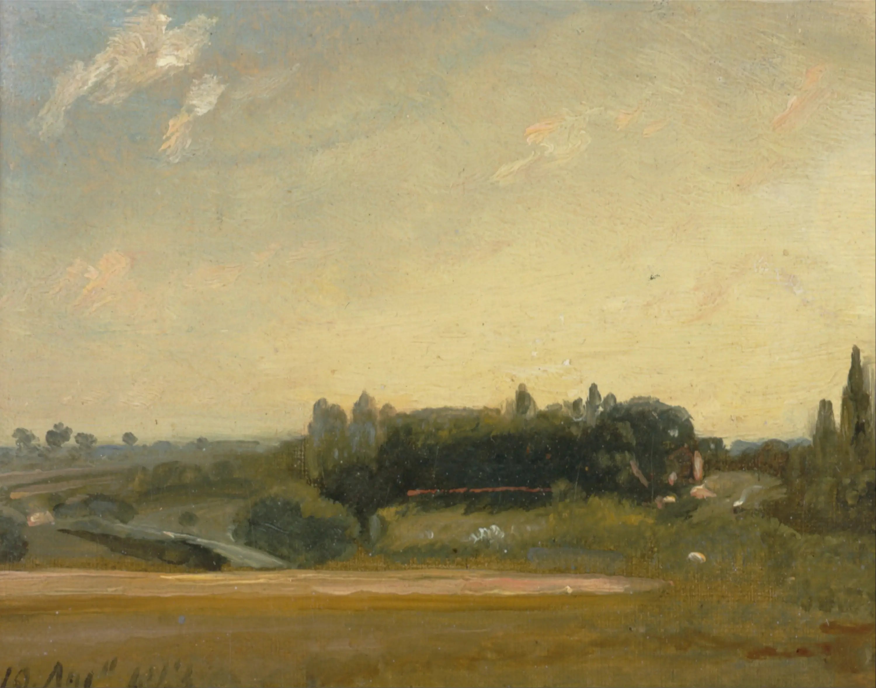 Vue vers le presbytère East Bergholt - John Constable - Alpha Reproduction