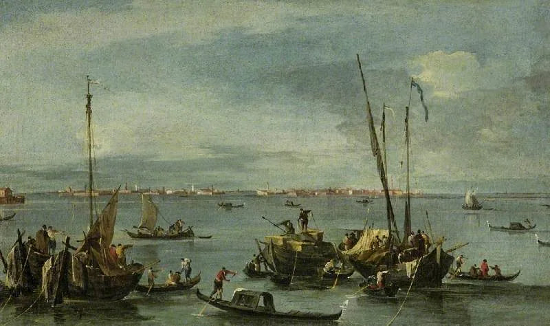 Vue vers Murano depuis le Fondamente Nuove, Venise - Francesco Guardi image 1 copie de tableau peinte à la main