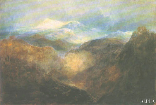 Waliser de montagnes avec une armée sur la marche - William Turner - Reproductions de tableaux et peintures haut de gamme