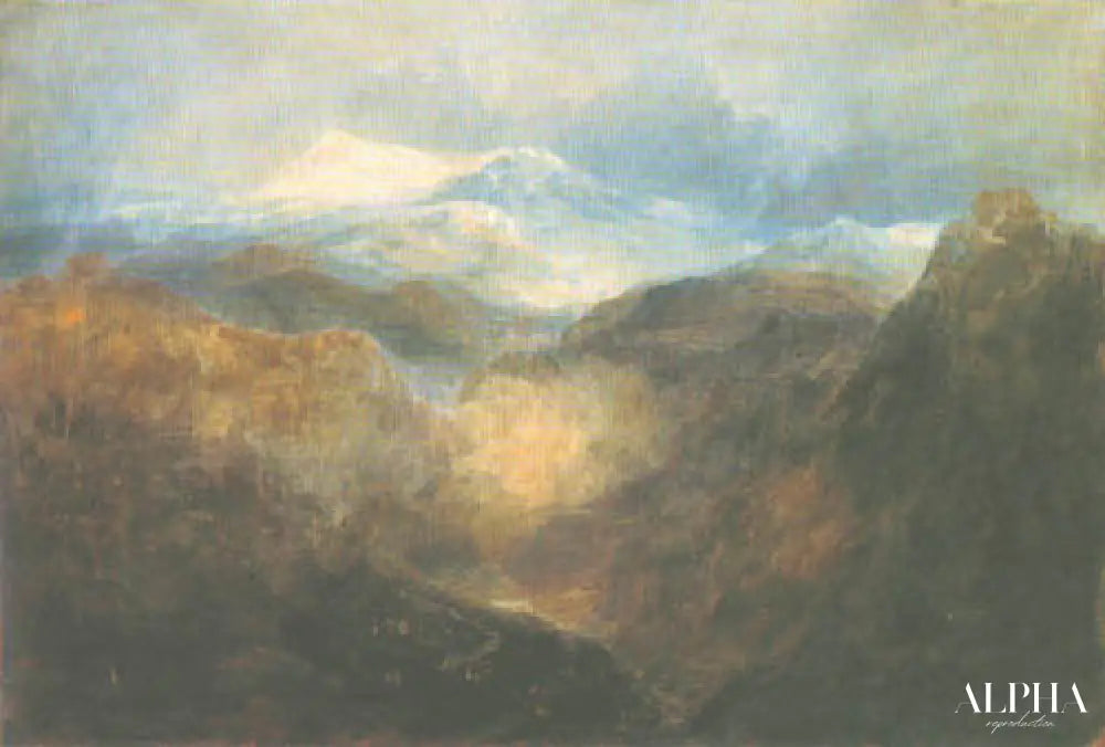 Waliser de montagnes avec une armée sur la marche - William Turner - Reproductions de tableaux et peintures haut de gamme