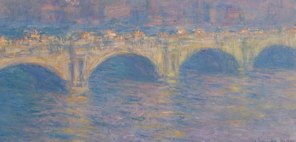Détail du pont, des arches et des reflets dans Waterloo Bridge, London
