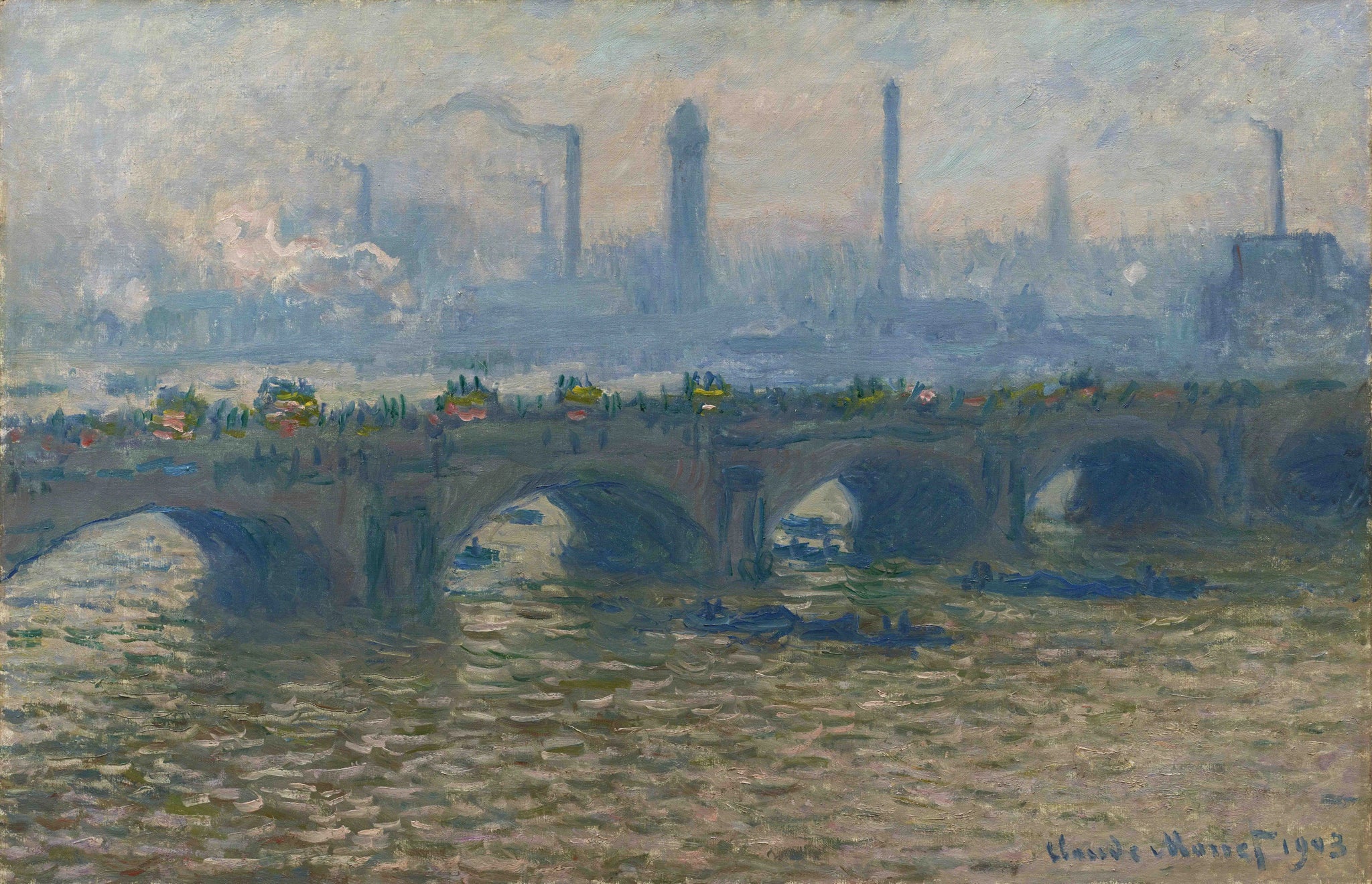 Waterloo Bridge, temps gris de Claude Monet, 1903 – Ordrupgaard 198 WH, W1561