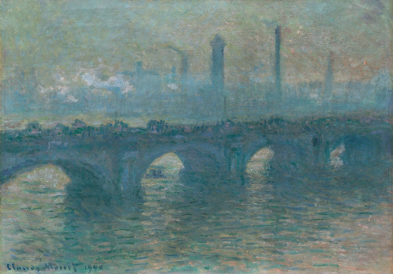 Мост Ватерлоо, серая погода, Чикаго W1557 - Клод Моне