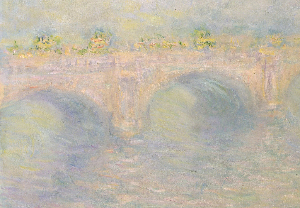 Détail de la rive gauche, du pont et des fumées dans Waterloo Bridge W1593
