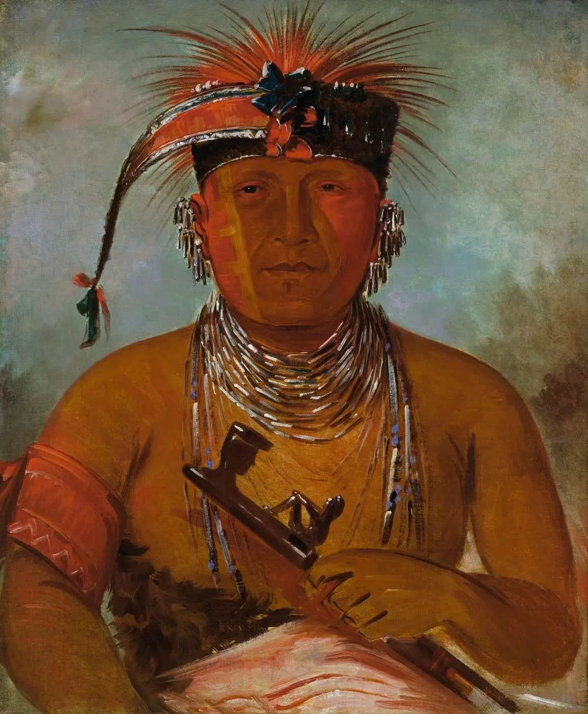 Wée-ke-rú-law, Celui qui échange - George Catlin image 1 tableau peint à l’huile sur toile