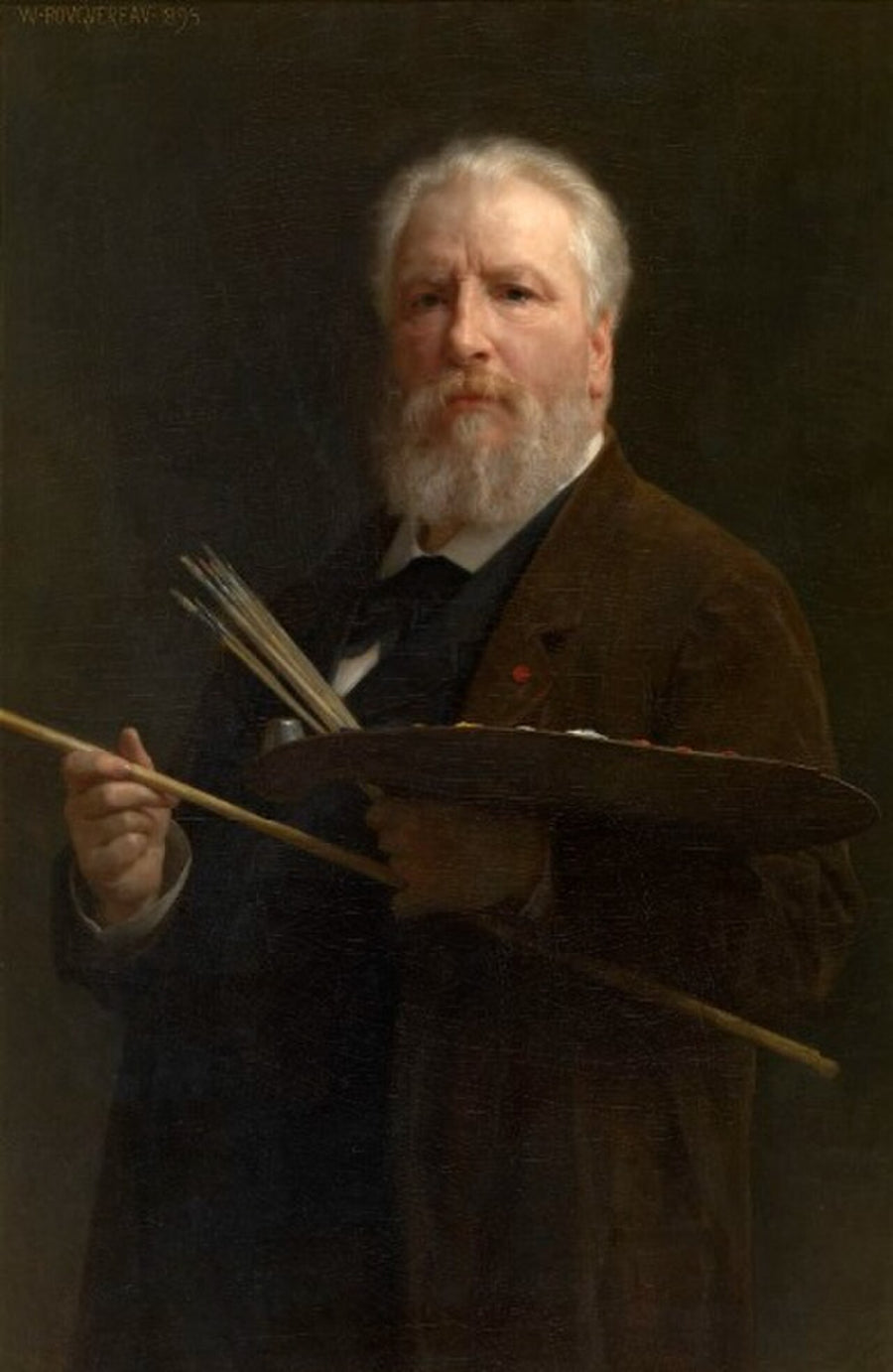 Autoportrait à la palette, version d’Anvers, William Bouguereau, 1895