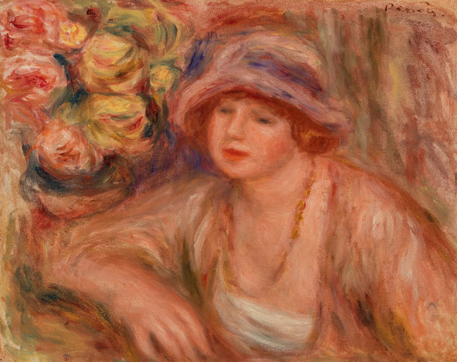 Женщина, прислонившаяся (Femme accoudée) - Пьер-Огюст Ренуар